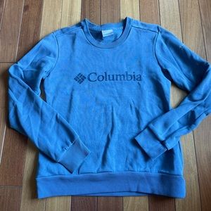 blue columbia crewneck